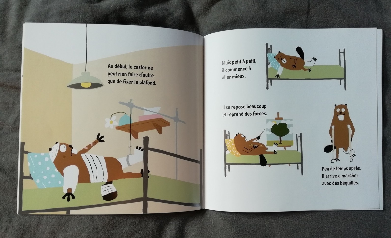 le castor qui travaillait trop fort pages