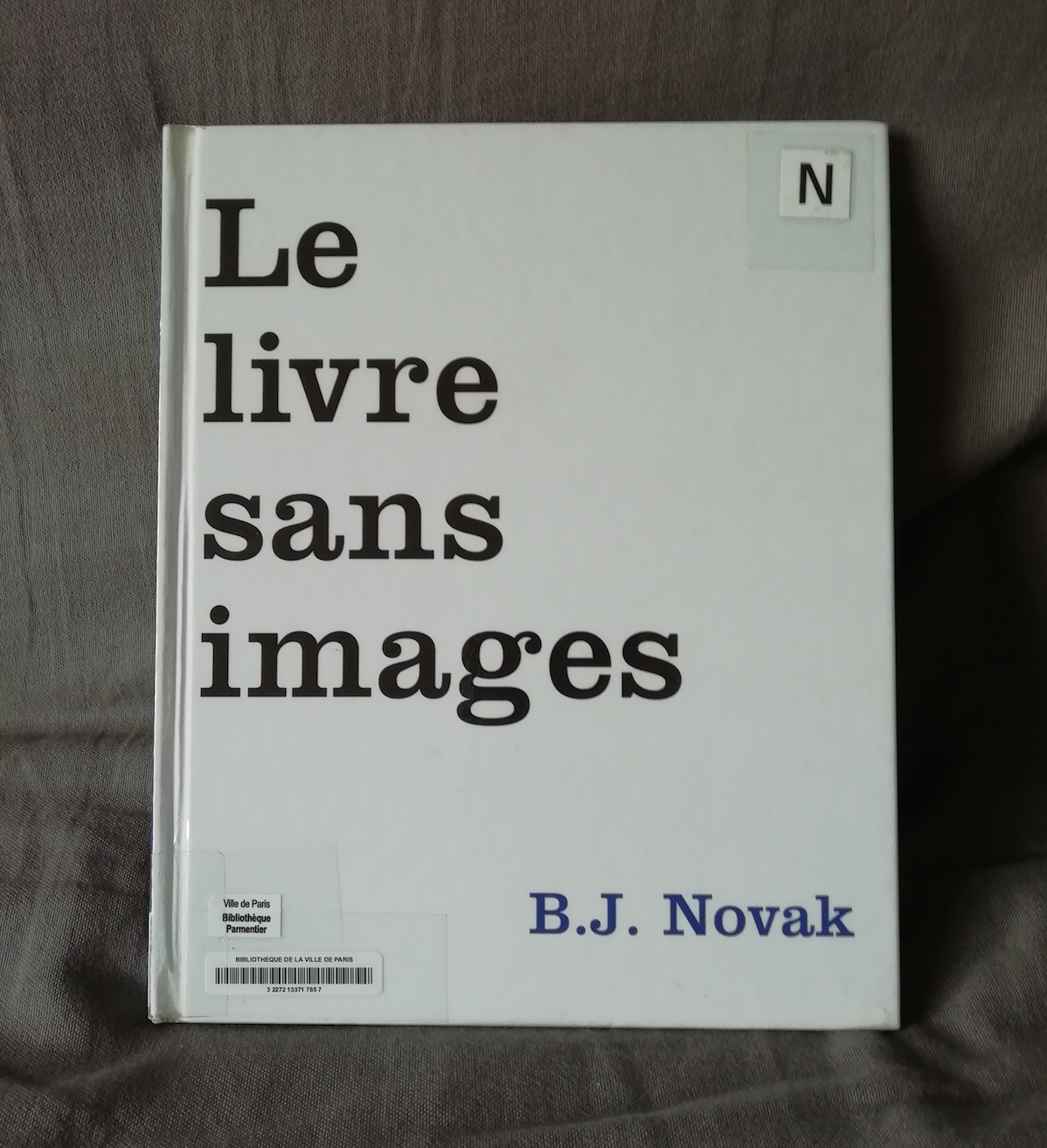 livre sans images couverture
